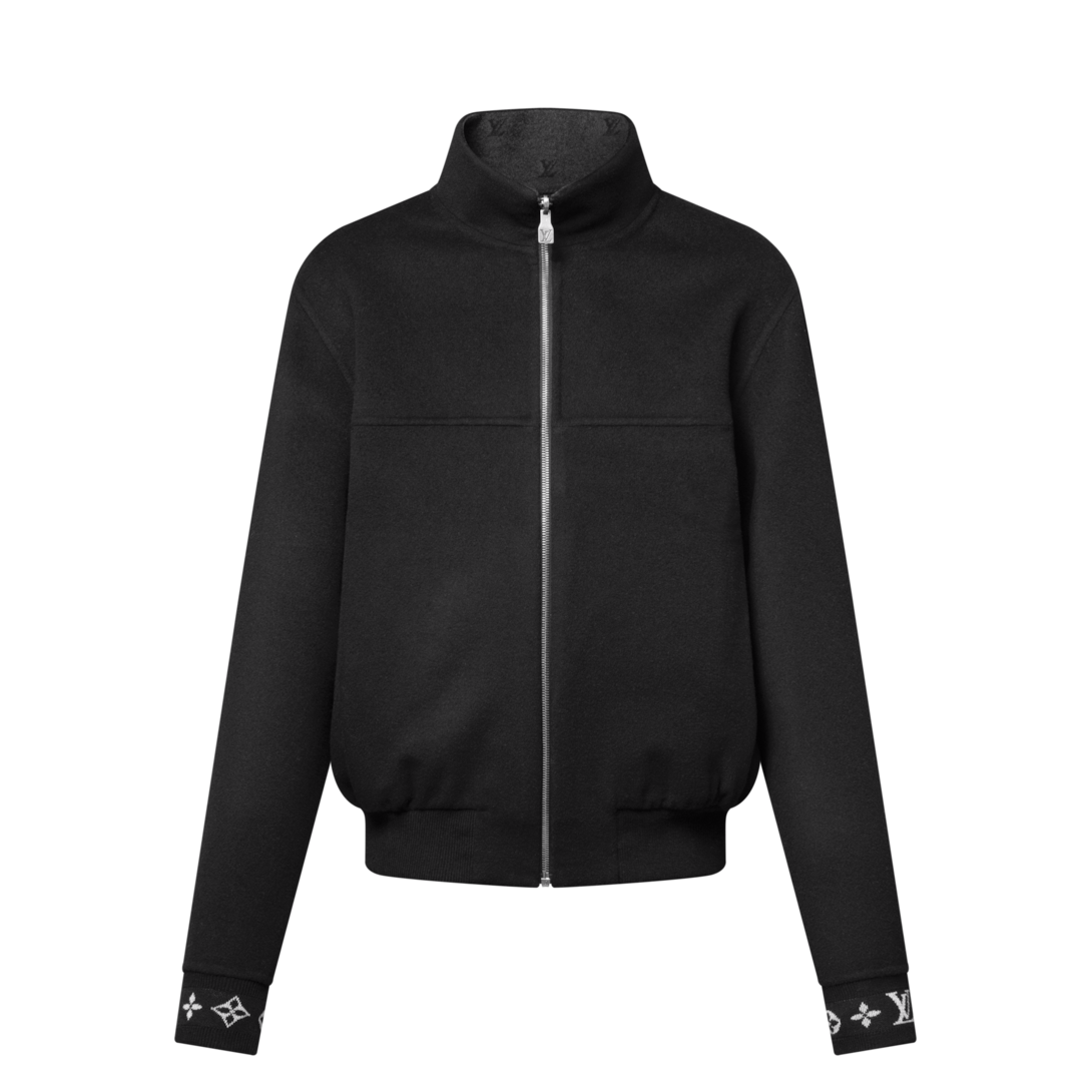 ね*読様 LOUIS VUITTON ブラック ジャンパー LV Blason Reversible Double Face Blouson - Ready-to-Wear 1AJAZ5